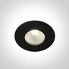 12W LED įleidžiamas šviestuvas, juodas, 3000K, 10112P/B/W