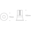 12W LED įleidžiamas šviestuvas, juodas, 3000/3500/4000K, 10112K/B/V