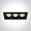 12W LED įleidžiamas šviestuvas, juodas, 3000K, 50306B/B/W