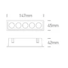 12W LED įleidžiamas šviestuvas, juodas, 3000K, 50012H/B/W