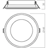 12W LED įleidžiamas šviestuvas PT 05, matinės baltos sp., 3000K