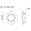 12W LED įleidžiamas šviestuvas SATURN, baltas, 4000K