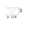 12W LED lemputė, GU10, chromo sp., 4000K, 20°, 327051