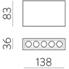 12W LED lubinis šviestuvas INVISIBLE, baltas, 3000K, dimeriuojamas, P3980000BDP