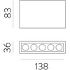 12W LED lubinis šviestuvas INVISIBLE, juodas, 3000K, dimeriuojamas, P3980000NDT