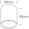 Lubinis šviestuvas 12W LED lubinis vidaus/lauko šviestuvas, baltas, 3000K, IP65, 67540A/W/W