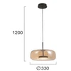 12W LED pakabinamas šviestuvas DECO, juodu korpusu/gintaro sp. stiklas, 3000K, 4319100