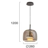 12W LED pakabinamas šviestuvas DECO, juodu korpusu/dūmų sp. stiklas, 3000K, 4319001