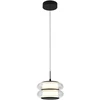 12W LED pakabinamas šviestuvas GLOSSY, juodu korpusu/skaidrus stiklas, 3000K, 4322000