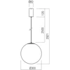 12W LED pakabinamas šviestuvas IRIDES, juodos/kavos sp., 2700K, 01-4099