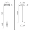 12W LED pastatomas/įsmeigiamas lauko šviestuvas SHEDIR, antracito sp., 3000K, IP65, H2076000GR