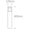 12W LED pastatomas lauko šviestuvas, antracito sp., 3000K, 67410/AN/W