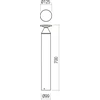 12W LED pastatomas lauko šviestuvas BIRO, rūdžių sp., 3000K, IP65, 90592