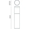 12W LED pastatomas lauko šviestuvas BRISK, antracito sp., 3000K, IP65, H2085000GR
