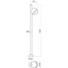 12W LED pastatomas lauko šviestuvas MAGNUS, tamsiai pilkas, 3000K, IP54, 90557