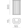 12W LED sieninis šviestuvas DIVA, chromo sp., 2700/3000K, IP44, A3990072C