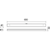12W LED sieninis šviestuvas ERMES, chromo sp., 3000K, IP44, 01-2291