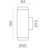 12W LED sieninis šviestuvas LUX, juodos/aukso sp., 2700K, dimeriuojamas, A3989190ONDT