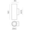 12W LED sieninis šviestuvas PIPE, juodas, 4000K, dimeriuojamas, A3986110NDT