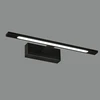 Sieninis šviestuvas 12W LED sieninis veidrodžio šviestuvas MENORCA, juodas, 3000/4000K, dimeriuojamas, IP44, A3730271NDP