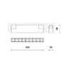 12W LED šviestuvas DARK LIGHT į magnetines sistemas INSIGHT, baltas, 3000K