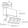 12W LED šviestuvas į bėgelius, juodas, 3000K, 65306BT/B/W