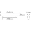 12W LED šviestuvas į magnetines sistemas MINI/MIDI, juodas, 3000/4000K, 48V, 50°, DALI, 42112AAL/B/V