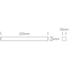 12W LED šviestuvas į magnetines sistemas FLAT, juodas, 3000/4000/5000K, 48V, 24°, 43102FB/B/V
