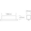 12W LED šviestuvas į magnetines sistemas MAXI, juodas, 3000/3500/4000K, 48V, 38°, 42102A/B/V