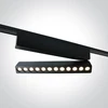 12W LED šviestuvas į magnetines sistemas FLAT, juodas, 3000/4000/5000K, 48V, 24°, 43106FB/B/V
