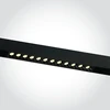 12W LED šviestuvas į magnetines sistemas ONELIGHT MINI/MIDI, juodas, 3000/3500/4000K, 42112AA/B/V