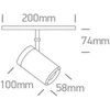 12W LED šviestuvas į magnetines sistemas MINI/MIDI/MAXI/P&P, juodas, 3000/4000K, 48V, 15°, DALI, 42114AL/B/V