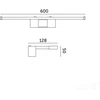 Sieninis šviestuvas 12W LED veidrodžio šviestuvas LUMIREFLECT, juodas, 4000K, IP44