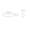 12W linijinis šviestuvas į magnetines sistemas ONELIGHT MAXI, juodas, 3000K, 42120B/B/W