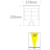12x1,5W LED įleidžiamas į žemę lauko šviestuvas, plieno sp., 3000K, IP67, reguliuojamas šviesos kampas, 69074C/W