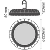 133W LED UFO šviestuvas COMPACT, 6500K