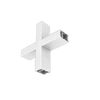 13,6W LED linijinio šviestuvo OFFICE LINEAR X formos sujungimas, baltas, 3000/4000K, mikroprizmatinis dangtelis