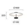 13W LED lubinis šviestuvas ROSS, juodu korpusu, 3000K, 4332000