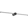 Sieninis šviestuvas Ideal Lux 13W LED veidrodžio šviestuvas FILO, juodas, 3000K, 310145