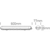 14/18/22/25W LED linijinis šviestuvas T8, pilkas, 3000/4000/6500K, IP65, 60cm, 38120M/V