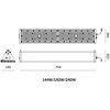 144/192/240W LED linijinis pramoninis šviestuvas NICO, juodas, 3000/4000/6000K, 60x90°, IP65