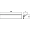 14,4W LED sieninis šviestuvas VELAS, matinės juodos sp., 3000K, 01-3950