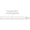 14,4W/m LED juosta, 3000K, 5m ritė, 7835V/W