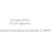 14,4W/m LED juosta, 4000K, 5m ritė, 7833/C