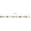 14,4W/m LED juosta XRIBO ZIGZAG IP65, 4000K, 72LED/m, 24V, 5 metrų ritė