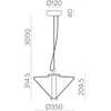 14,5W LED pakabinamas šviestuvas YARA, gintaro sp., 2700K, C4012190AB