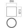 Lubinis šviestuvas 14,5W LED paviršinis šviestuvas HERA, rusvas/baltos sp., 2700K, dimeriuojamas, 01-4220