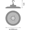 145W LED UFO šviestuvas HB V, juodas, 4000K, 60°