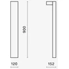 14W LED lauko šviestuvas KUBIK 1D, antracito sp., 4000K, IP65, 90cm