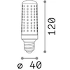 14W LED lemputė, E27, skaidri, 2700K, 345857